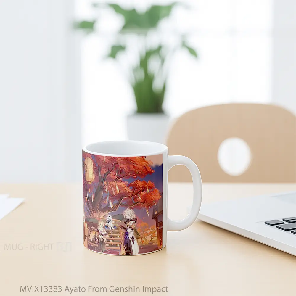 Mug Ayato From Genshin Impact Cangkir Gamer - All-side / Desain