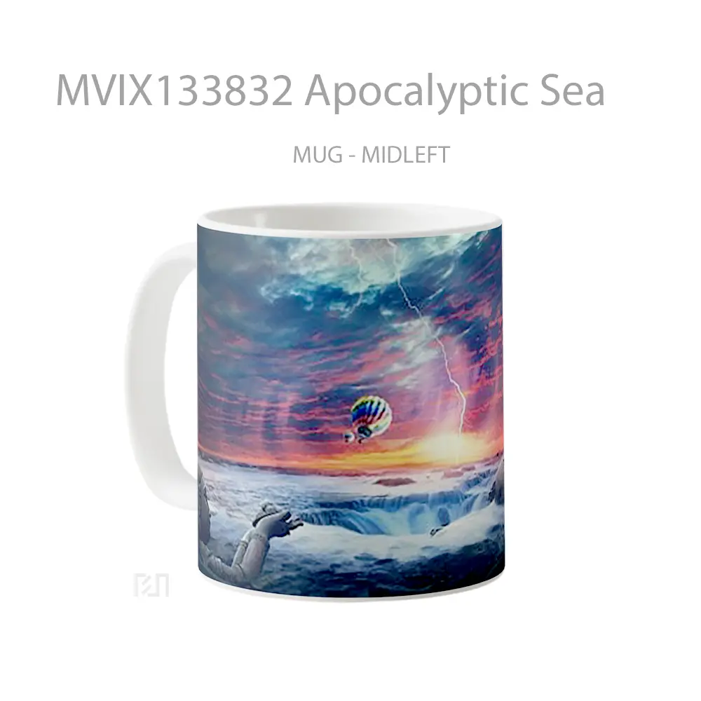 Mug Apocalyptic Sea Gelas Pemandangan Alam - All-side / Desain