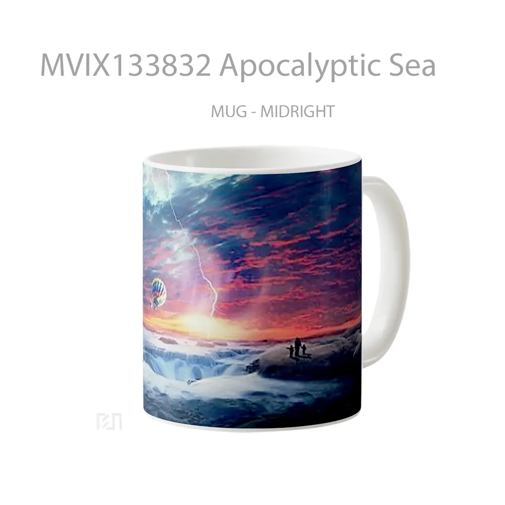 Mug Apocalyptic Sea Gelas Pemandangan Alam - All-side / Desain