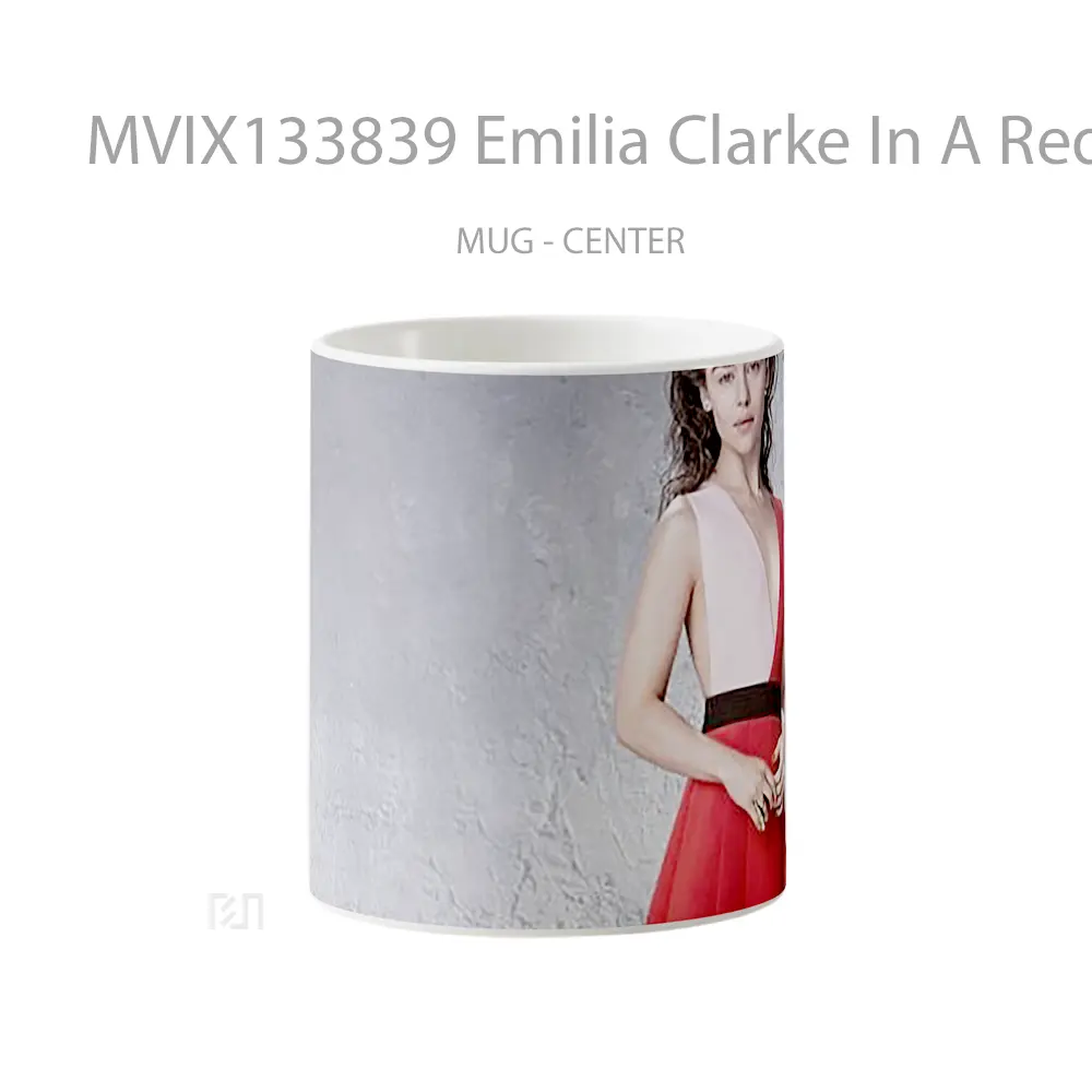 Mug Emilia Clarke In A Red Dress Gelas Keramik Unik