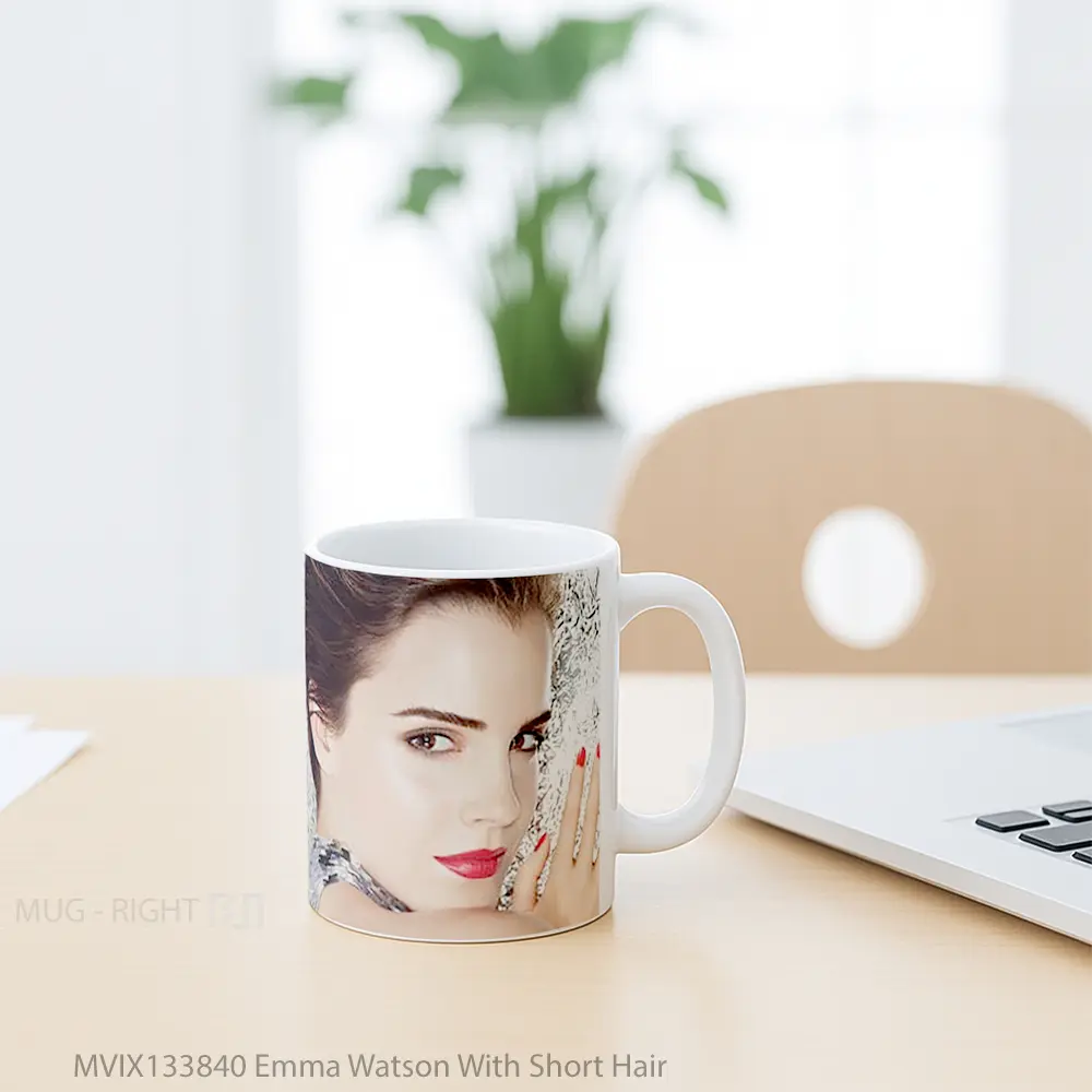 Mug Emma Watson With Short Hair Gelas Selebriti - All-side / Desain