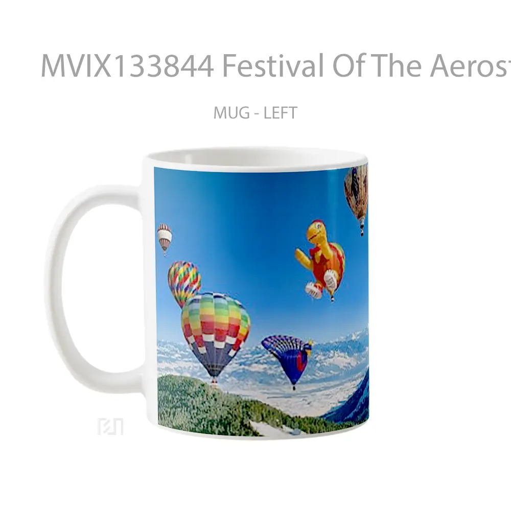 Mug Festival Of The Aerostatic Balloon Gelas Keramik Unik - All-side / Desain