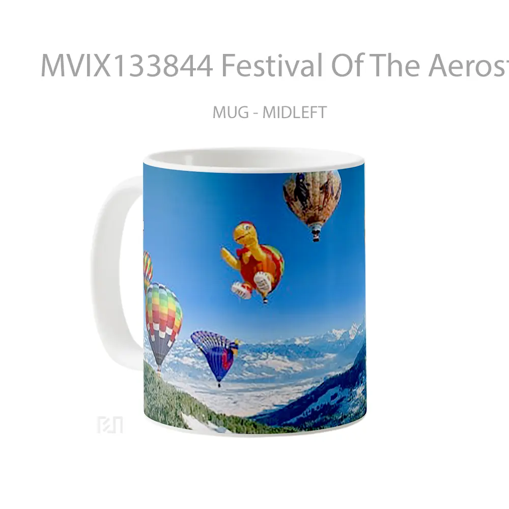 Mug Festival Of The Aerostatic Balloon Gelas Keramik Unik - All-side / Desain