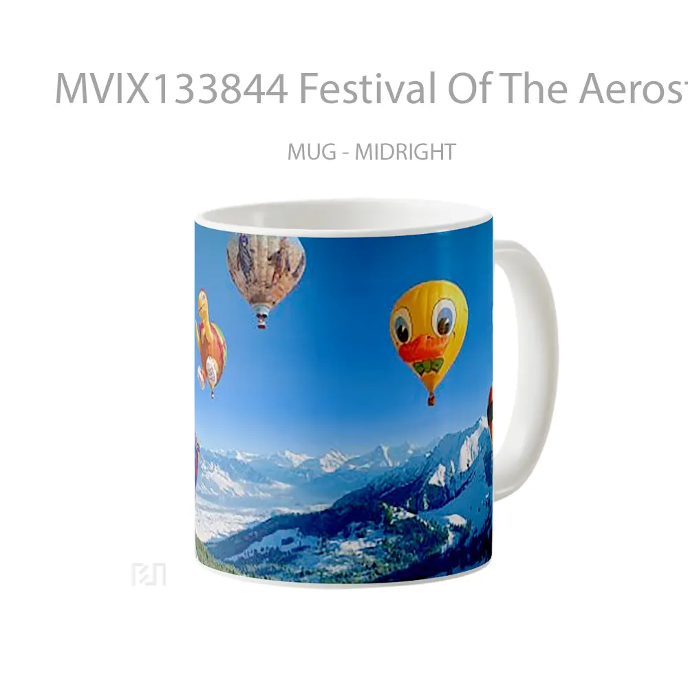 Mug Festival Of The Aerostatic Balloon Gelas Keramik Unik - All-side / Desain