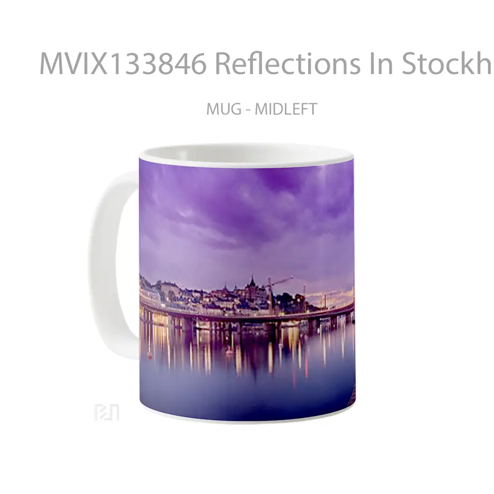 Mug Reflections In Stockholm Sweden Gelas Keramik Unik - All-side / Desain