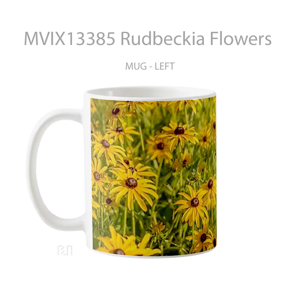 Mug Rudbeckia Flowers Gelas Pemandangan Alam - All-side / Desain