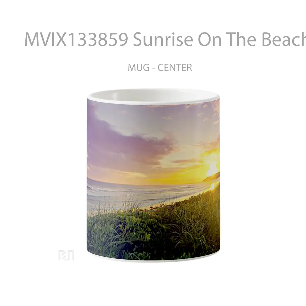 Mug Sunrise On The Beach Gelas Pemandangan Alam