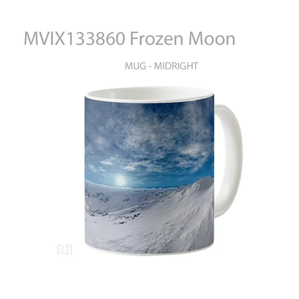 Mug Frozen Moon Gelas Astronomi - All-side / Desain