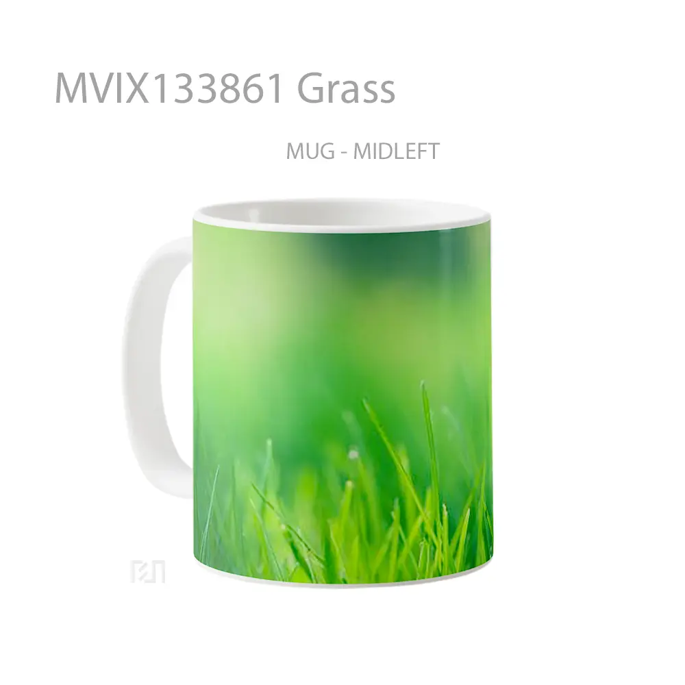 Mug Grass Gelas Keramik Unik - All-side / Desain