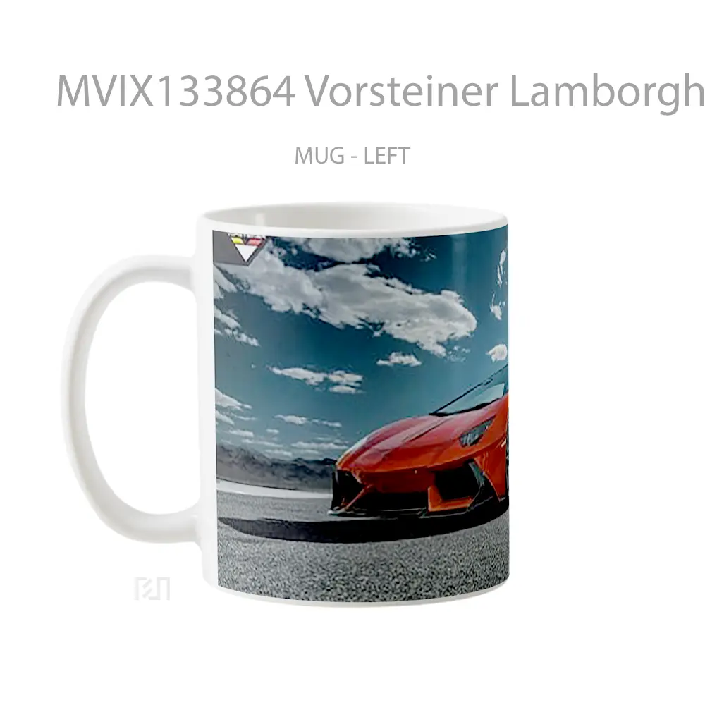 Mug Vorsteiner Lamborghini Aventador Zaragoza Cangkir Mobil - All-side / Desain