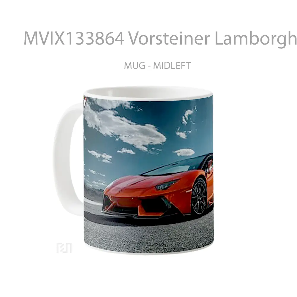 Mug Vorsteiner Lamborghini Aventador Zaragoza Cangkir Mobil - All-side / Desain