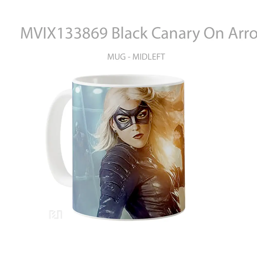 Mug Black Canary On Arrow Gelas Keramik Unik - All-side / Desain
