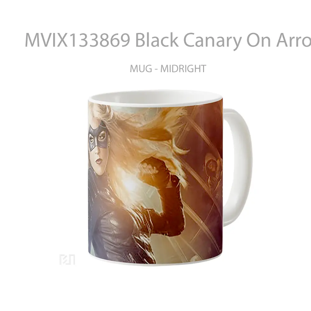 Mug Black Canary On Arrow Gelas Keramik Unik - All-side / Desain