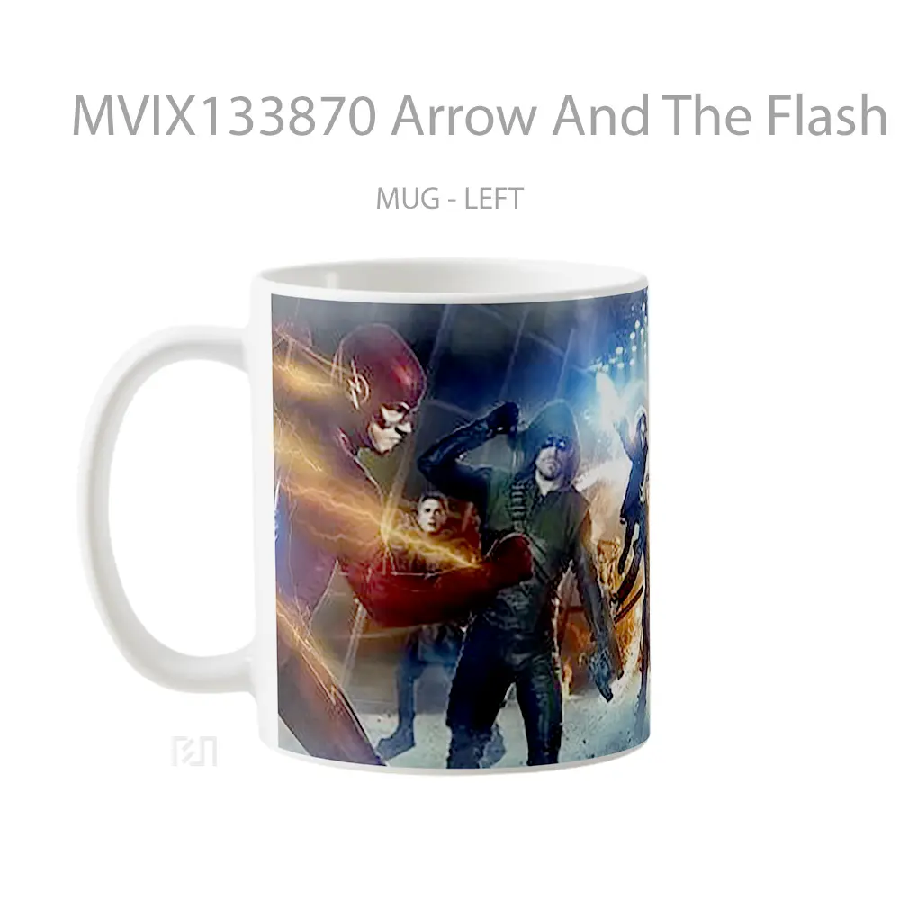 Mug Arrow And The Flash Gelas Superhero - All-side / Desain