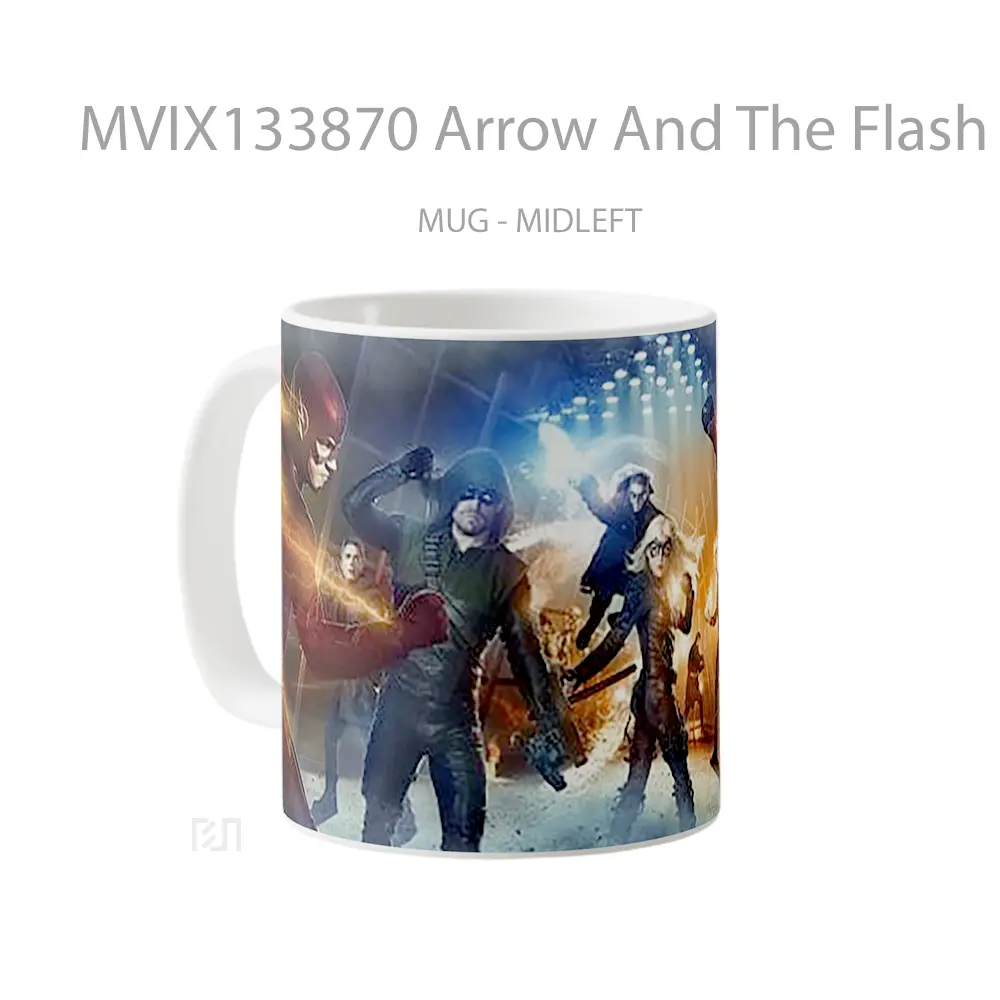 Mug Arrow And The Flash Gelas Superhero - All-side / Desain
