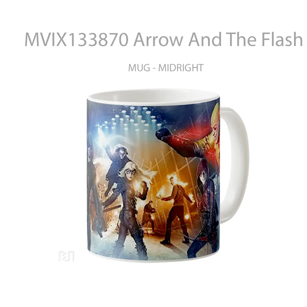 Mug Arrow And The Flash Gelas Superhero - All-side / Desain