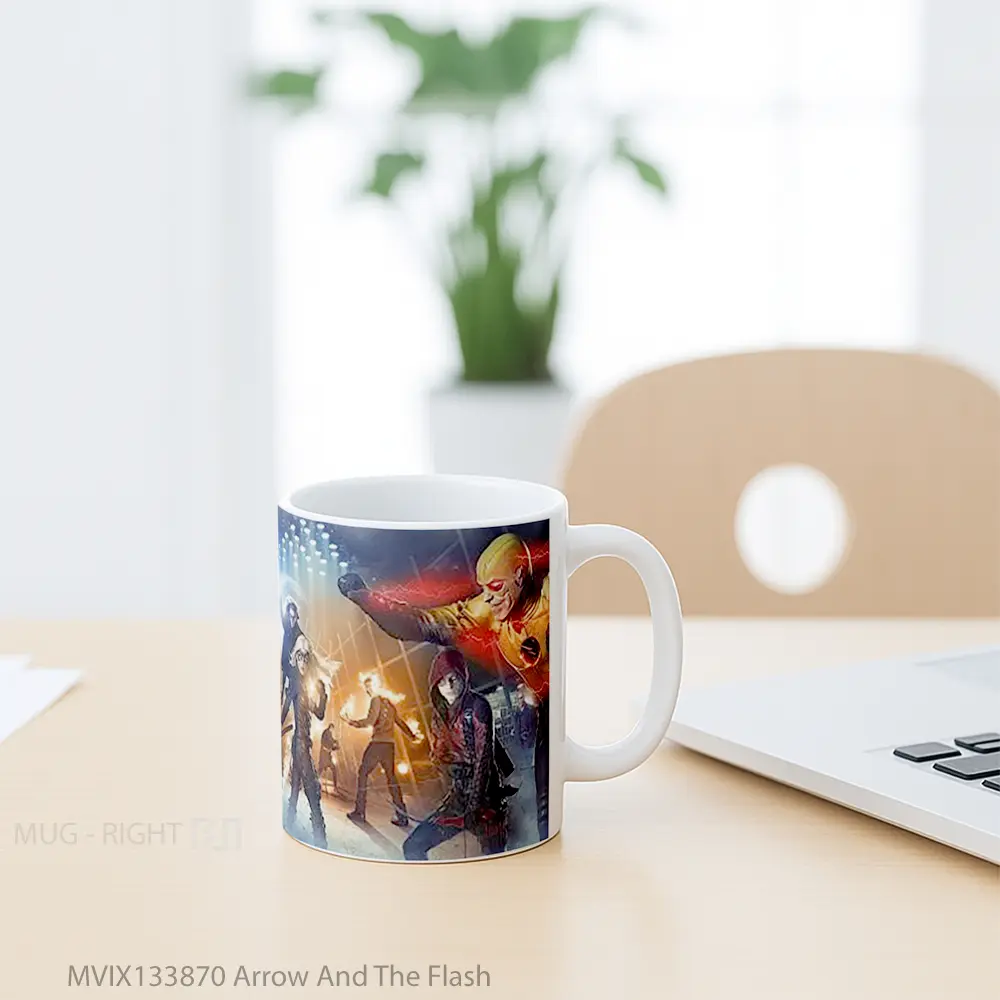 Mug Arrow And The Flash Gelas Superhero - All-side / Desain