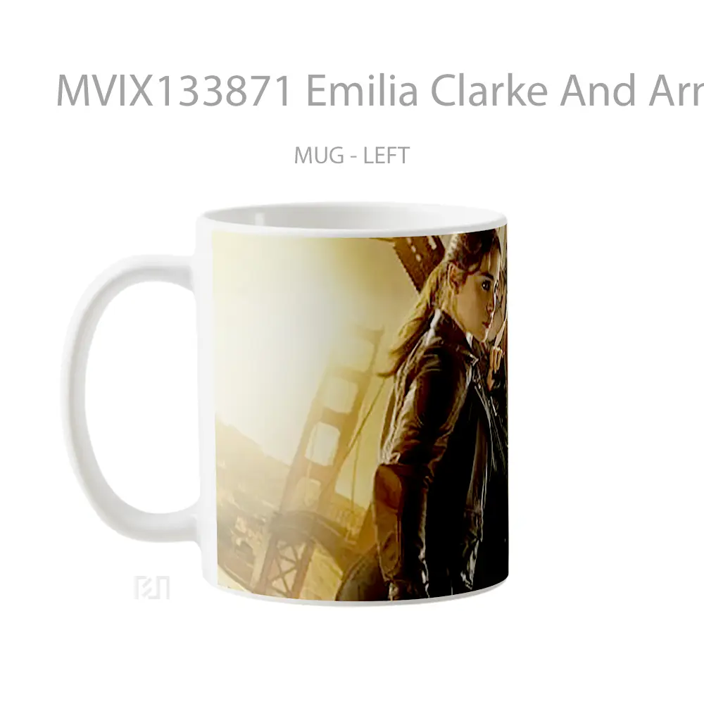 Mug Emilia Clarke And Arnold Schwarzenegger Gelas Keramik Unik - All-side / Desain