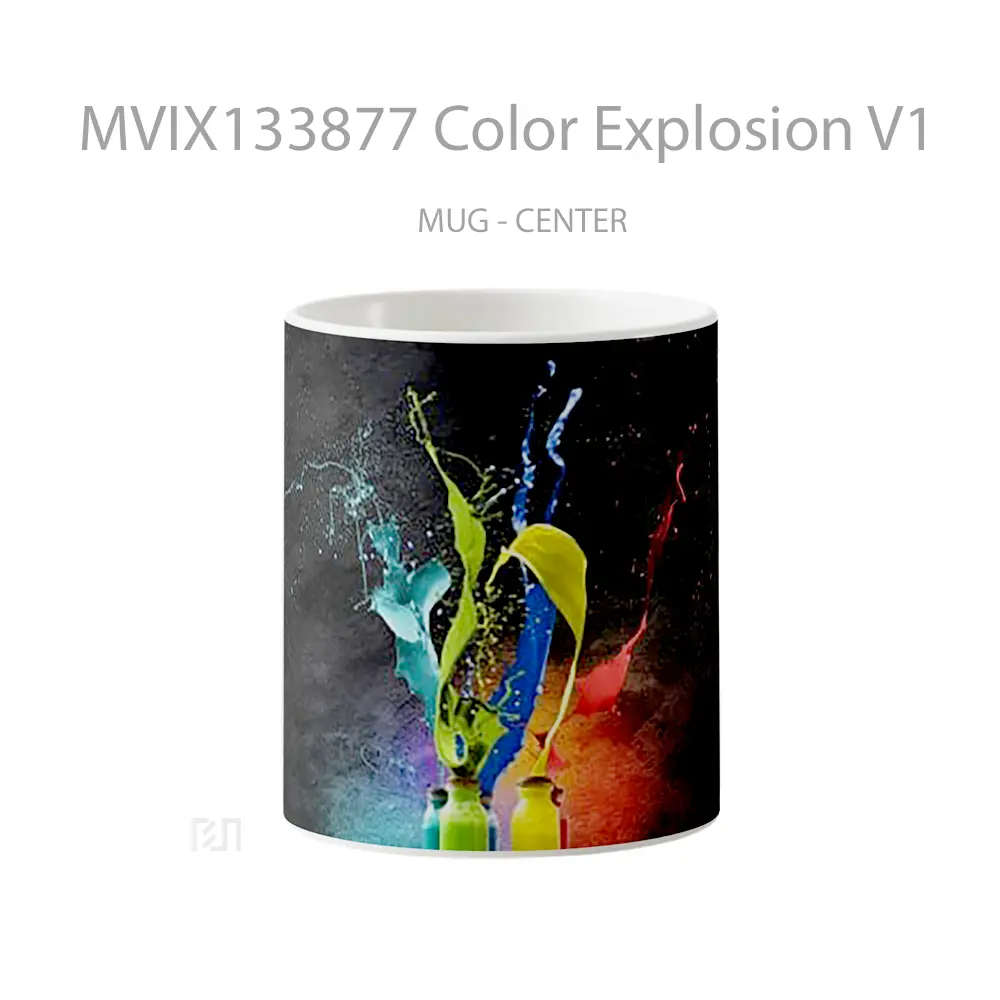 Mug Color Explosion V1 Gelas Keramik Unik