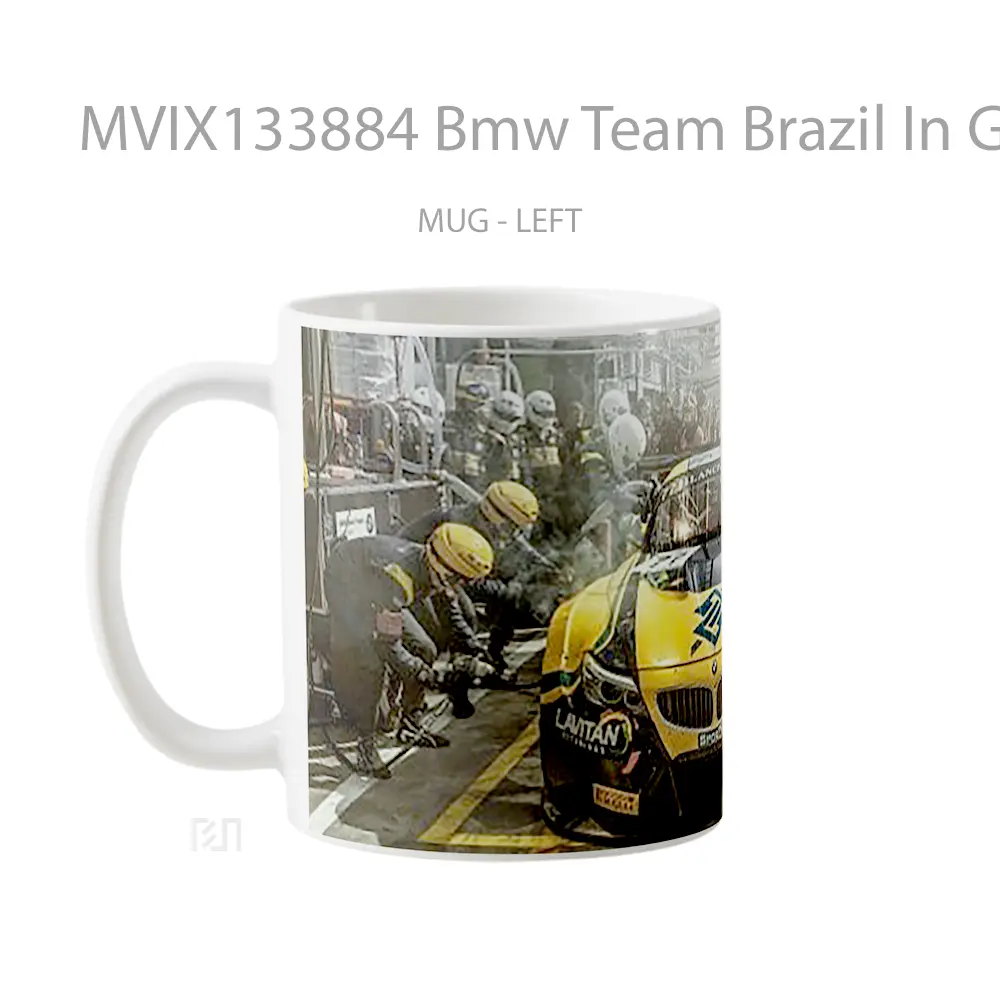 Mug Bmw Team Brazil In Gran Turismo Cangkir Mobil - All-side / Desain
