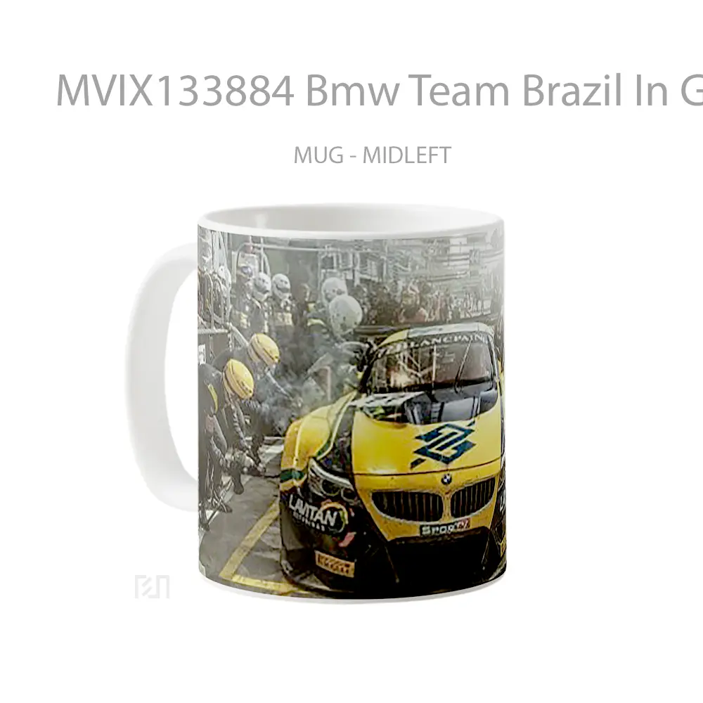 Mug Bmw Team Brazil In Gran Turismo Cangkir Mobil - All-side / Desain