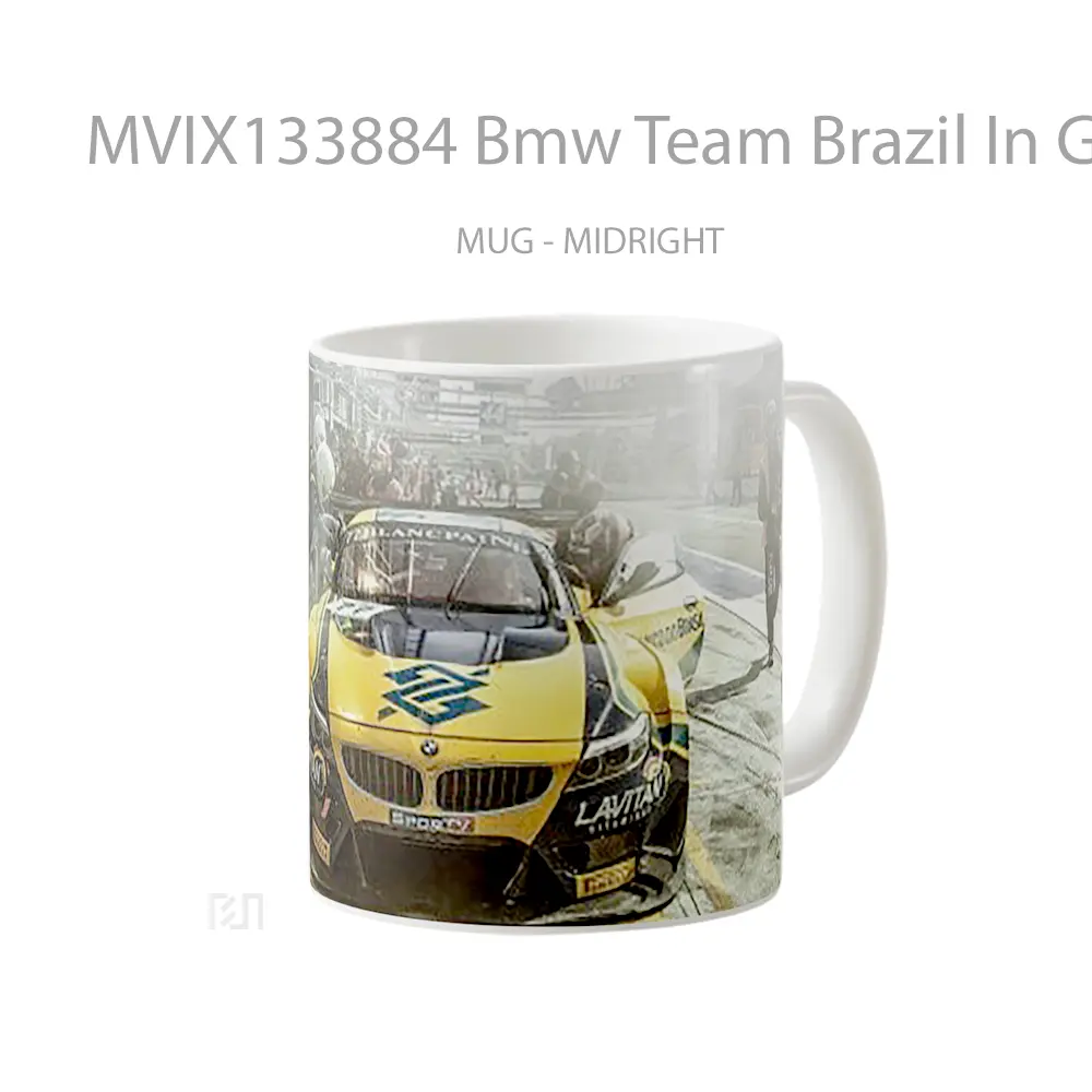 Mug Bmw Team Brazil In Gran Turismo Cangkir Mobil - All-side / Desain