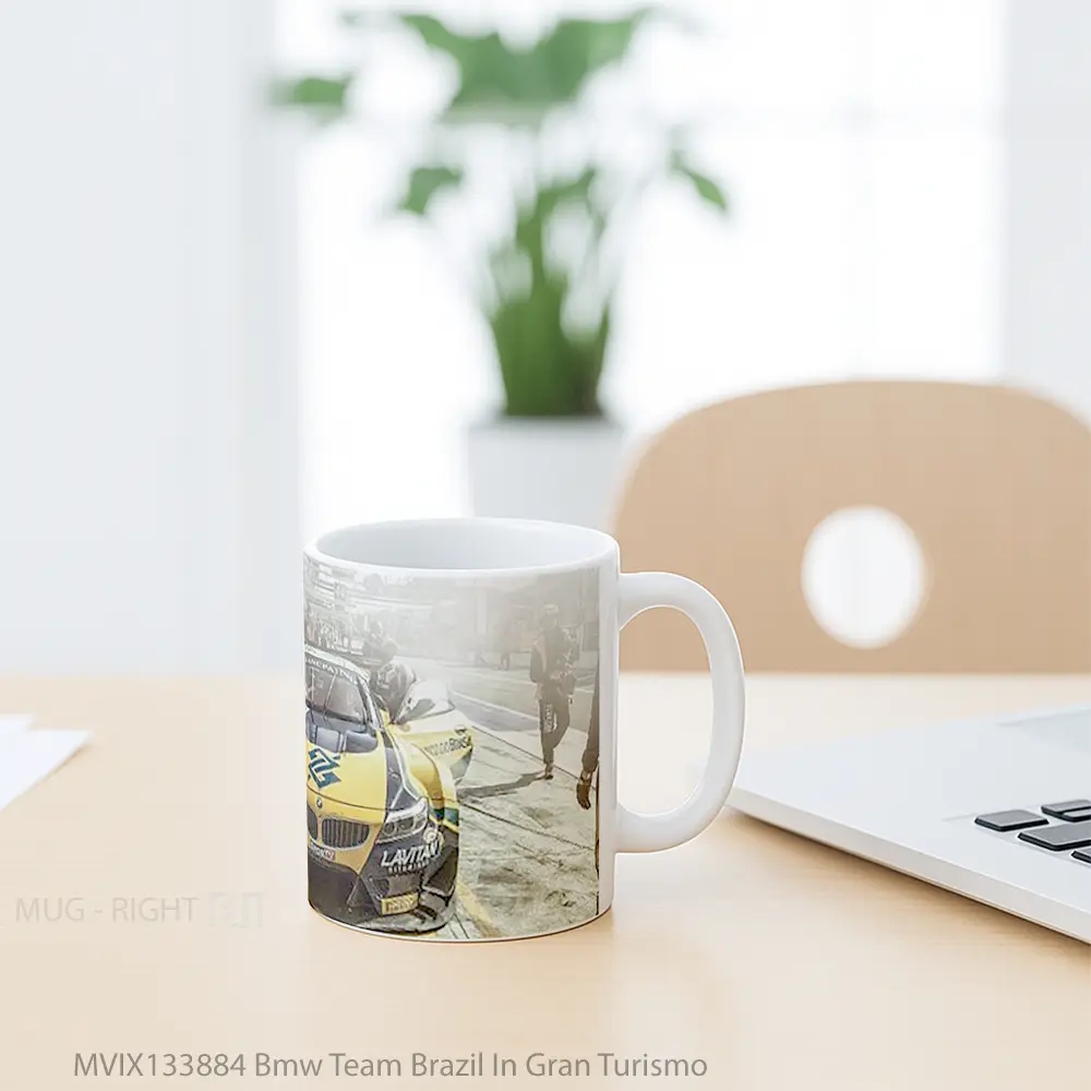 Mug Bmw Team Brazil In Gran Turismo Cangkir Mobil - All-side / Desain