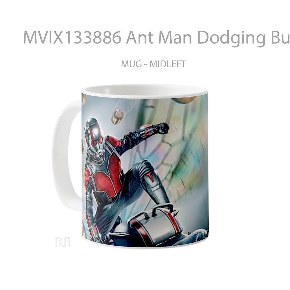 Mug Ant Man Dodging Bullets Gelas Superhero - All-side / Desain