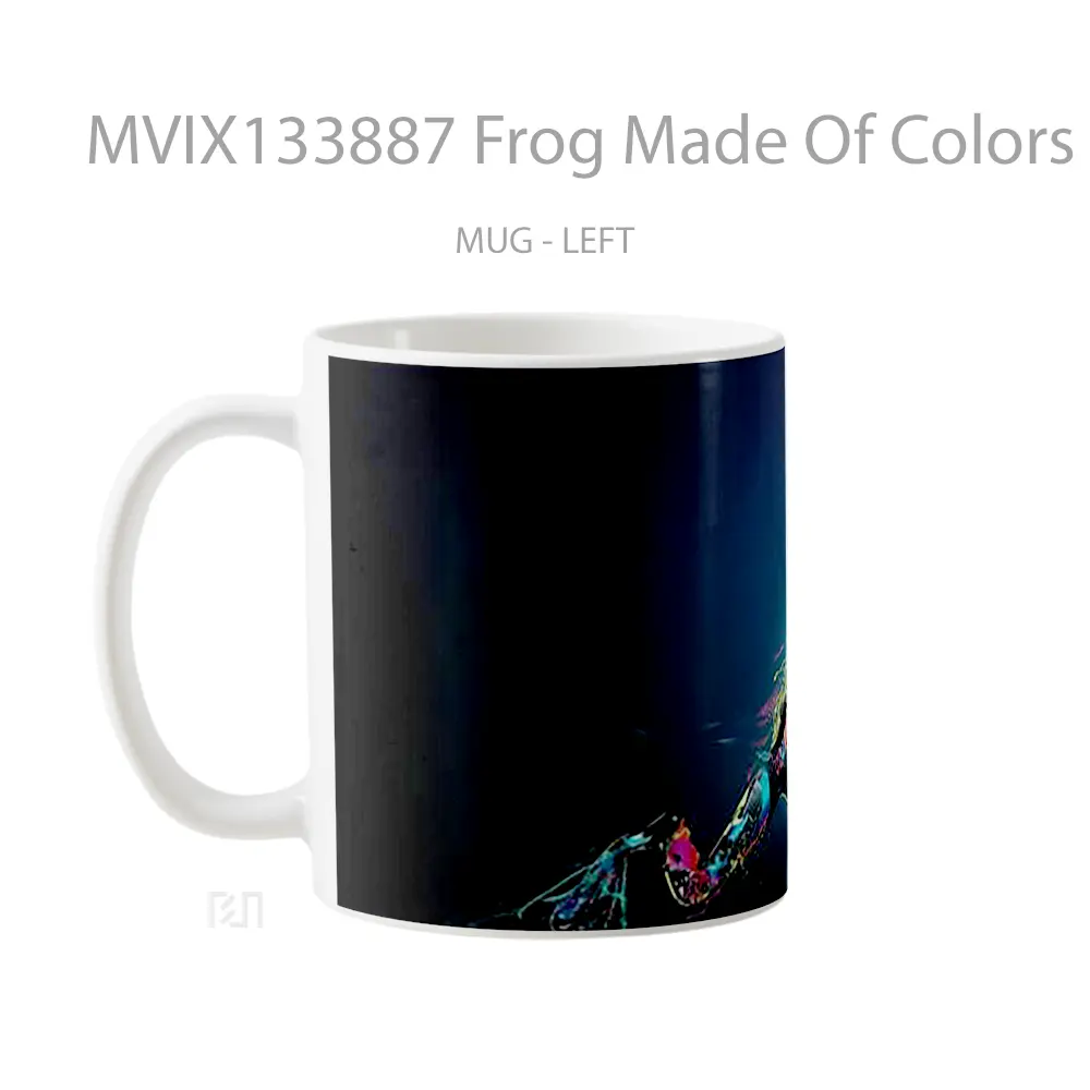 Mug Frog Made Of Colors Gelas Keramik Unik - All-side / Desain