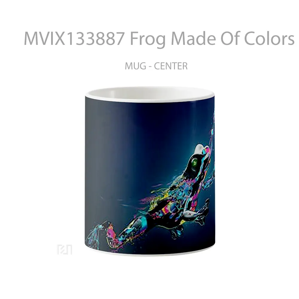 Mug Frog Made Of Colors Gelas Keramik Unik