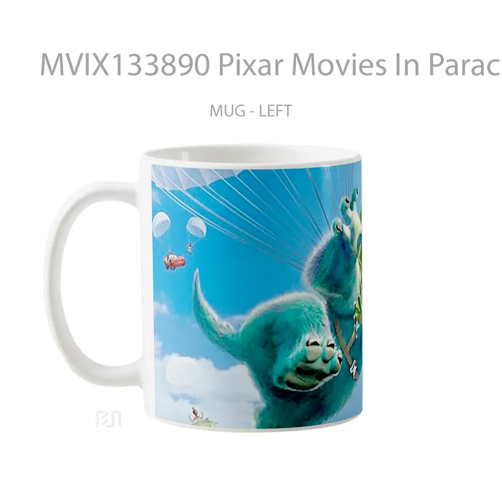 Mug Pixar Movies In Parachutes Gelas Film - All-side / Desain