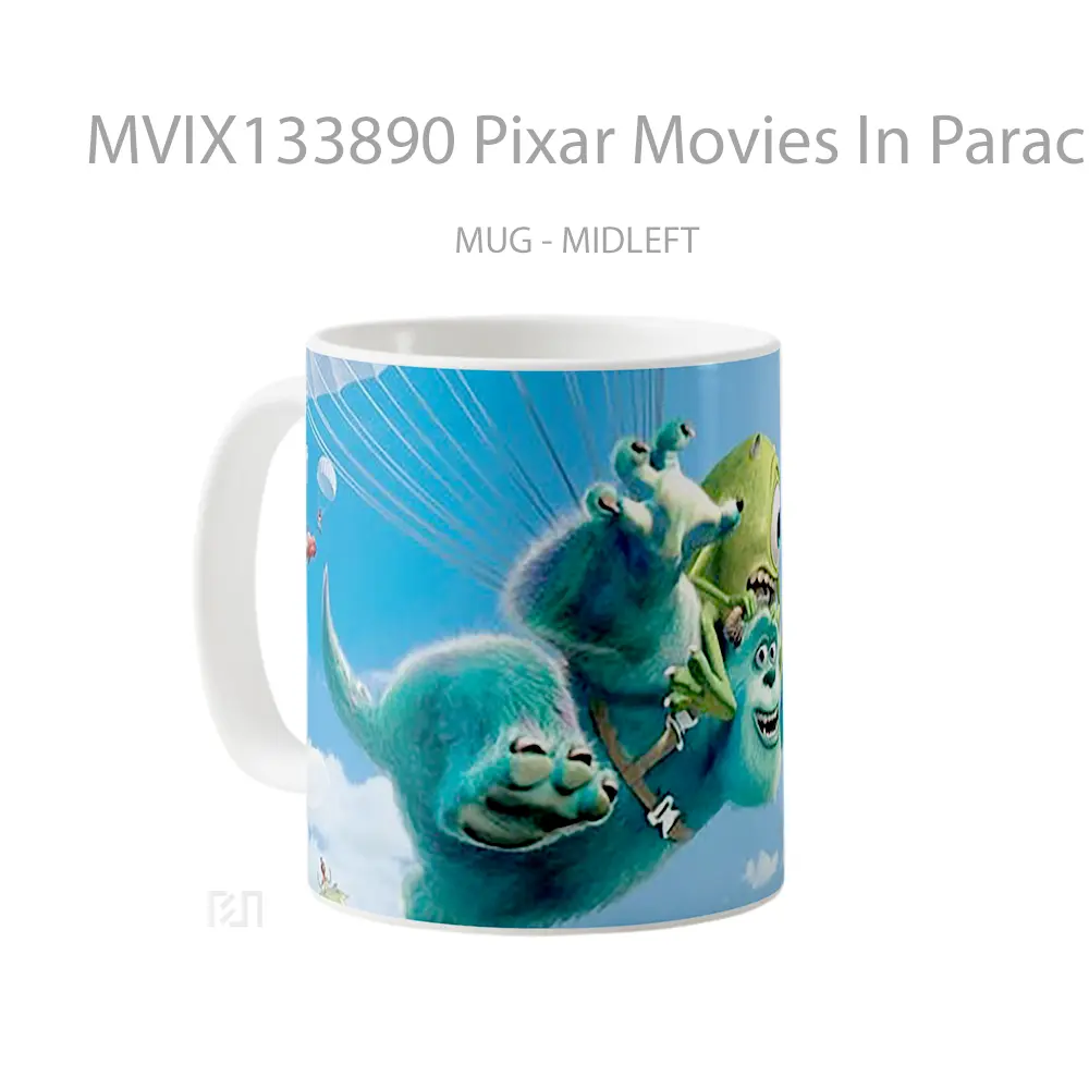 Mug Pixar Movies In Parachutes Gelas Film - All-side / Desain