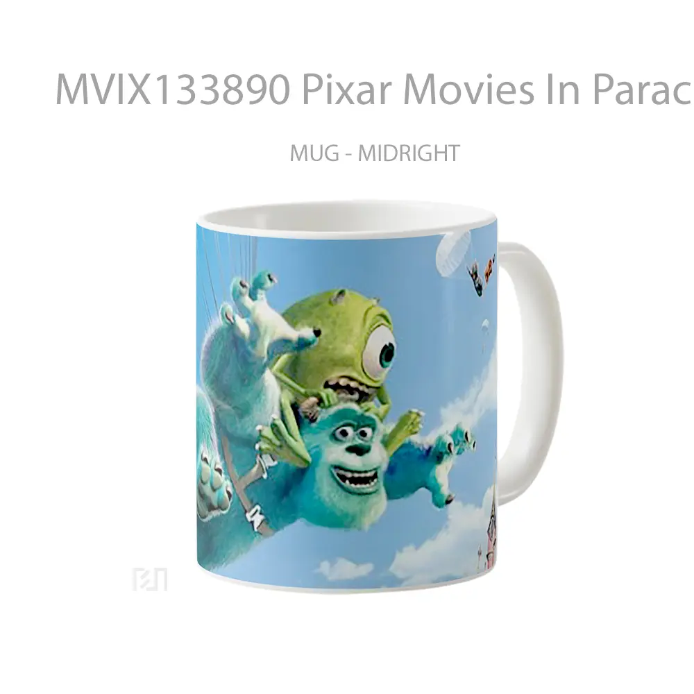 Mug Pixar Movies In Parachutes Gelas Film - All-side / Desain