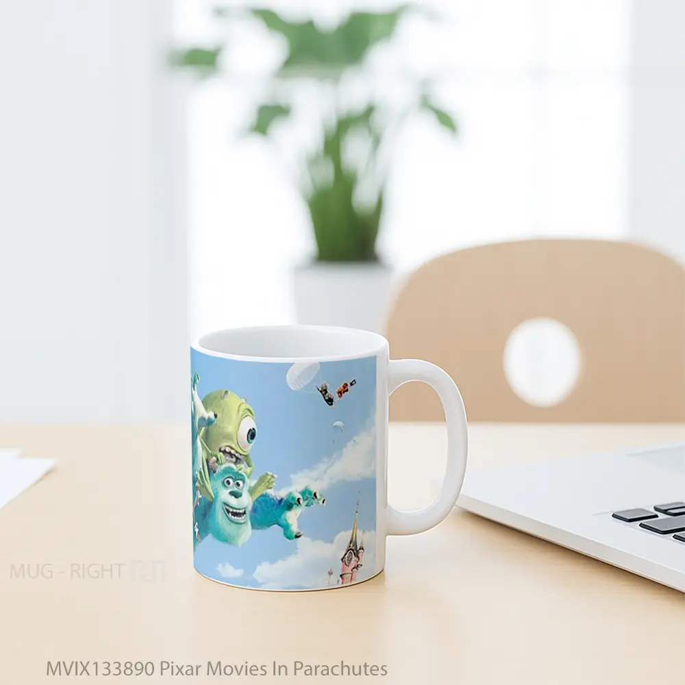 Mug Pixar Movies In Parachutes Gelas Film - All-side / Desain