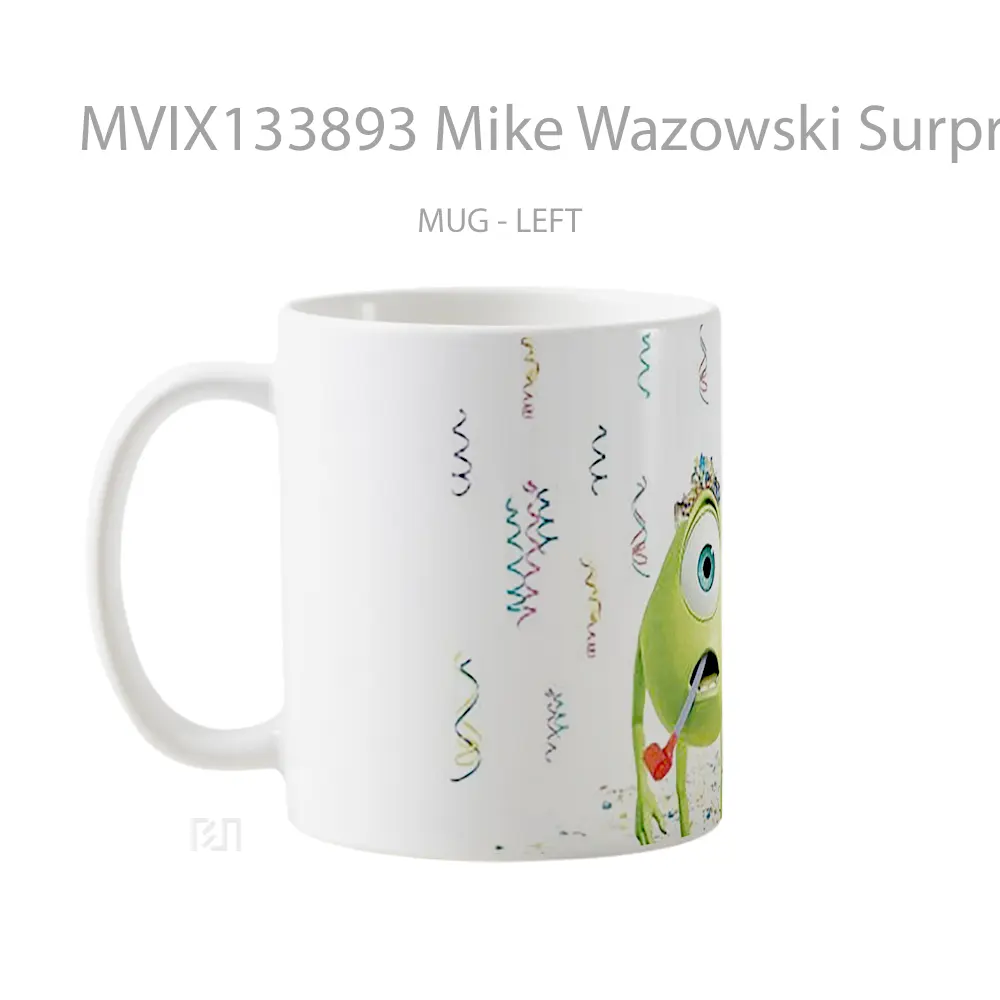 Mug Mike Wazowski Surprised Gelas Keramik Unik - All-side / Desain