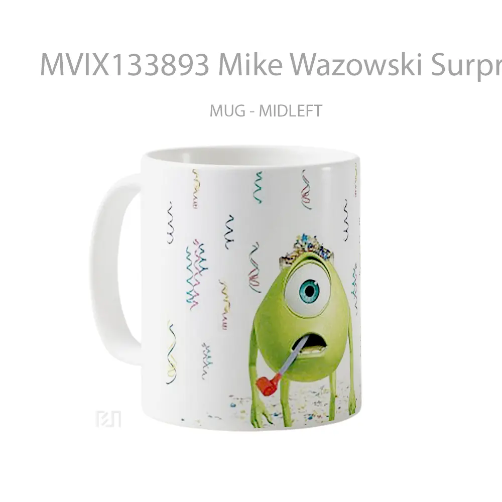 Mug Mike Wazowski Surprised Gelas Keramik Unik - All-side / Desain