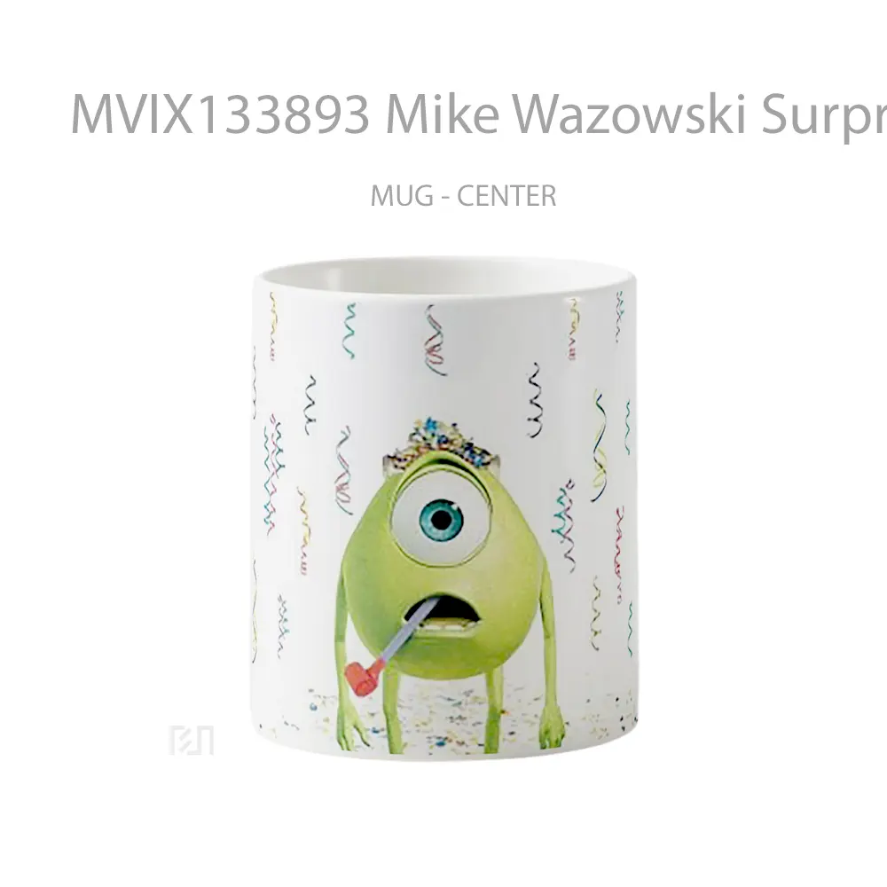 Mug Mike Wazowski Surprised Gelas Keramik Unik
