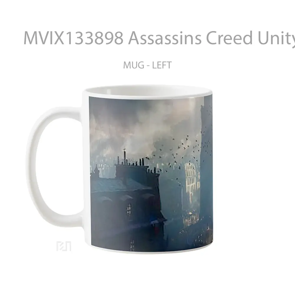 Mug Assassins Creed Unity Cangkir Gamer - All-side / Desain