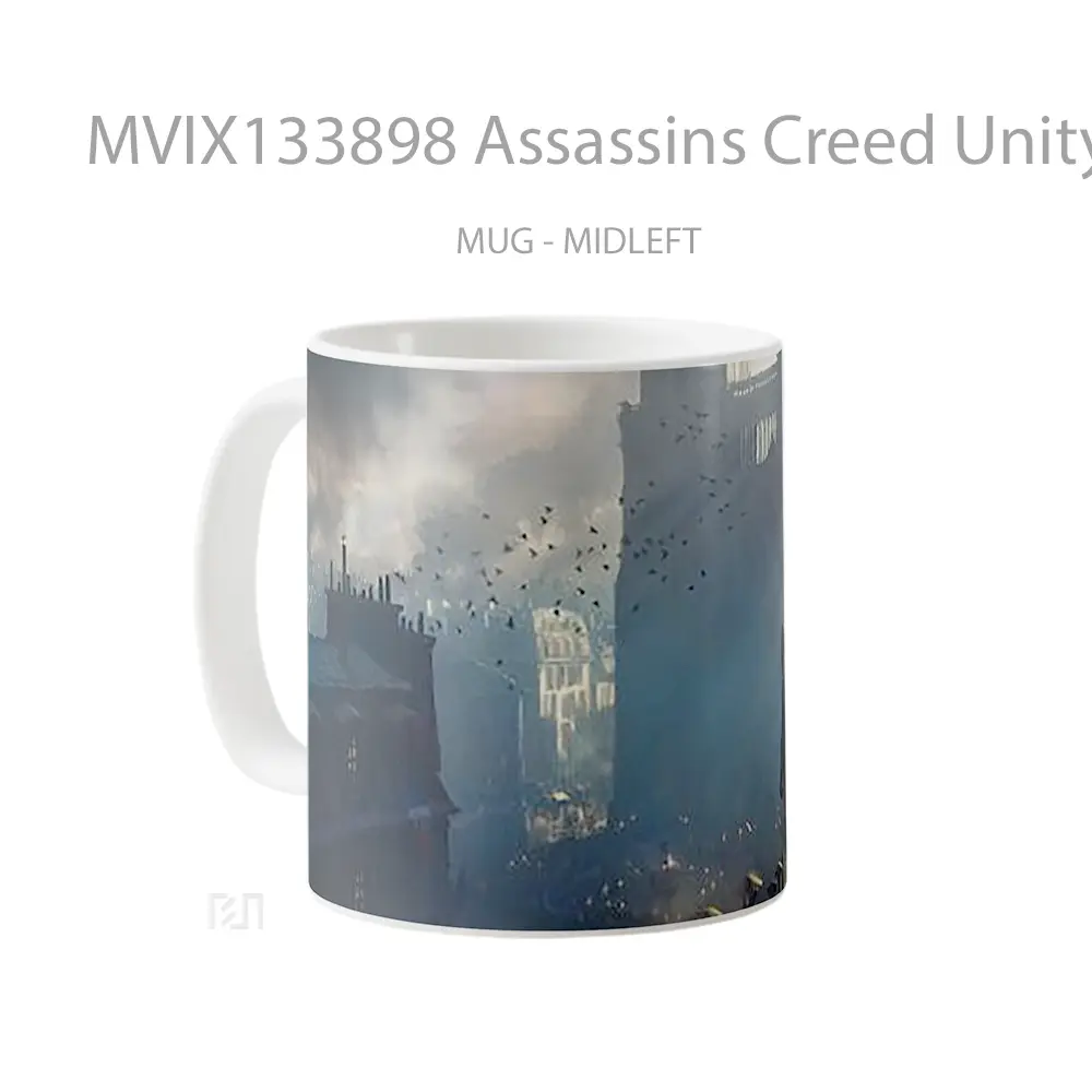 Mug Assassins Creed Unity Cangkir Gamer - All-side / Desain