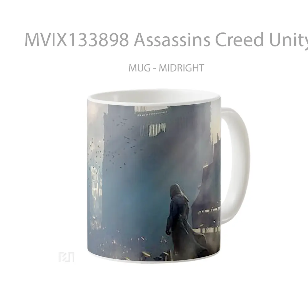Mug Assassins Creed Unity Cangkir Gamer - All-side / Desain