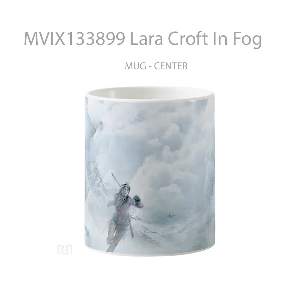 Mug Lara Croft In Fog Gelas Pemandangan Alam