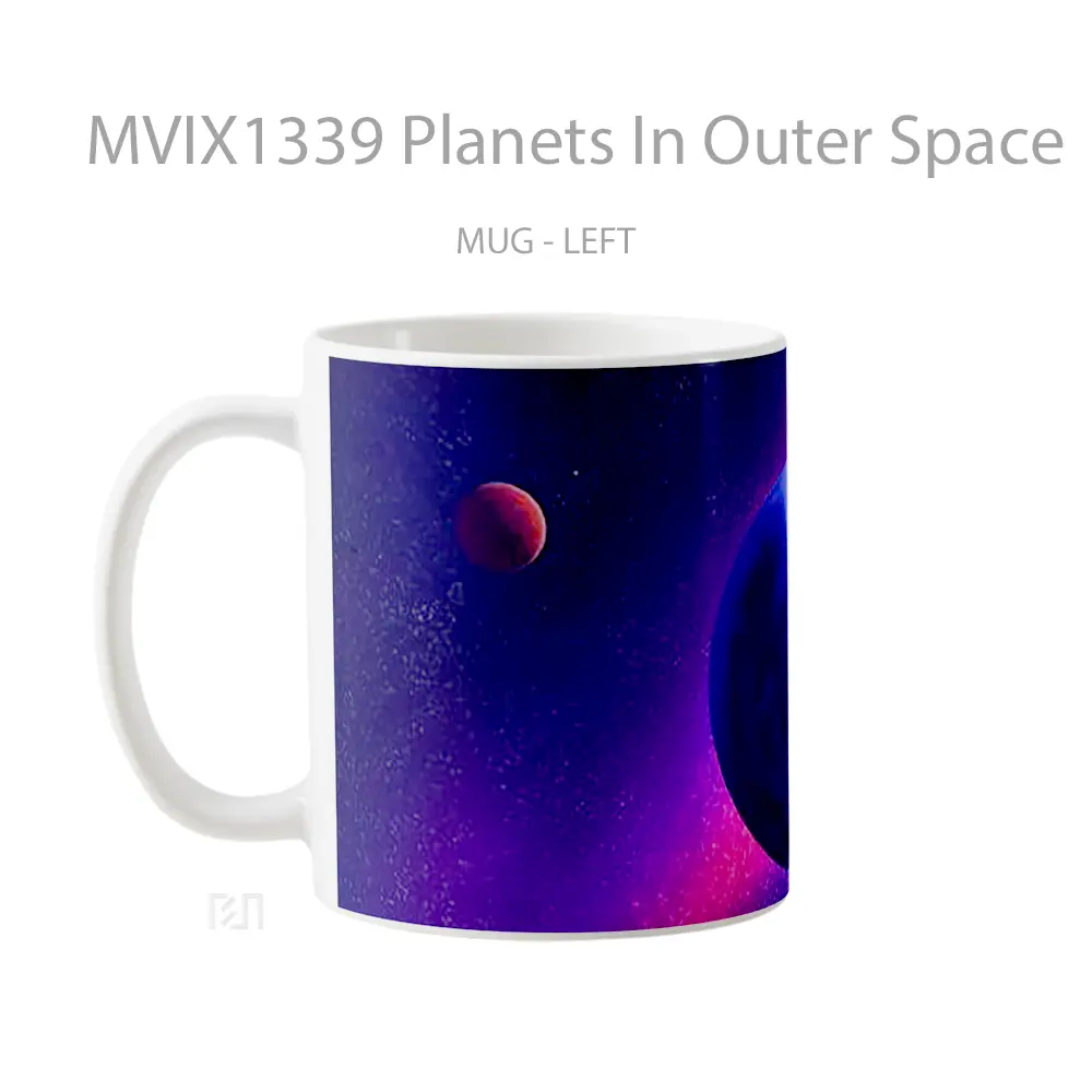 Mug Planets In Outer Space Gelas Astronomi - All-side / Desain