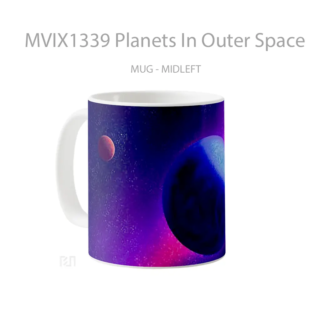 Mug Planets In Outer Space Gelas Astronomi - All-side / Desain