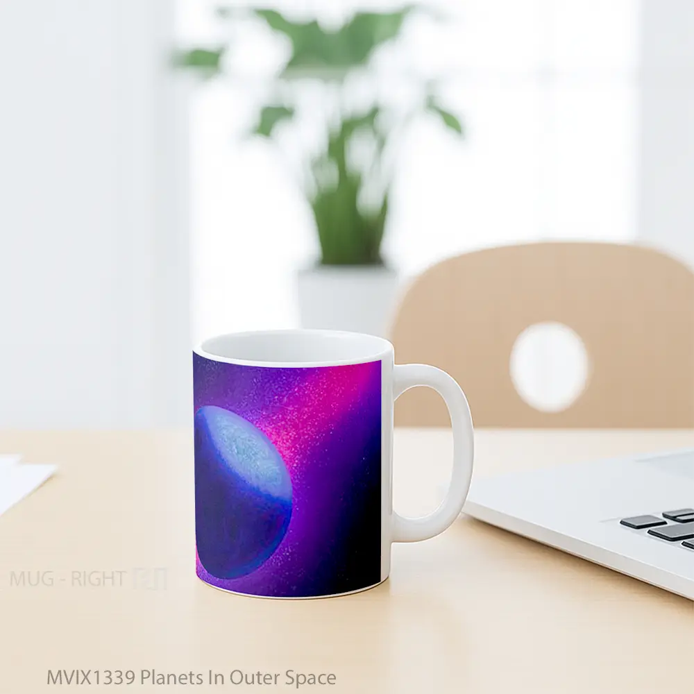 Mug Planets In Outer Space Gelas Astronomi - All-side / Desain