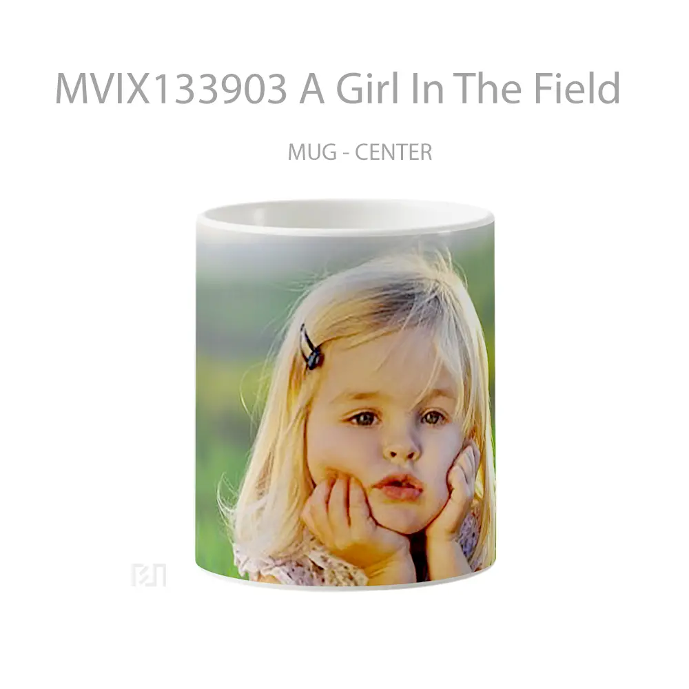 Mug A Girl In The Field Gelas Pemandangan Alam