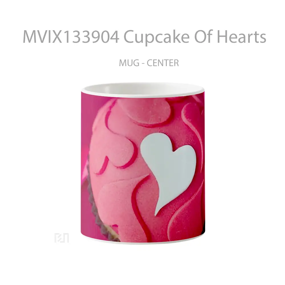 Mug Cupcake Of Hearts Gelas Keramik Unik