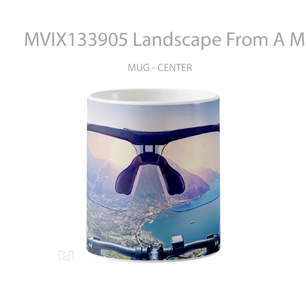 Mug Landscape From A Mountain Gelas Pemandangan Alam
