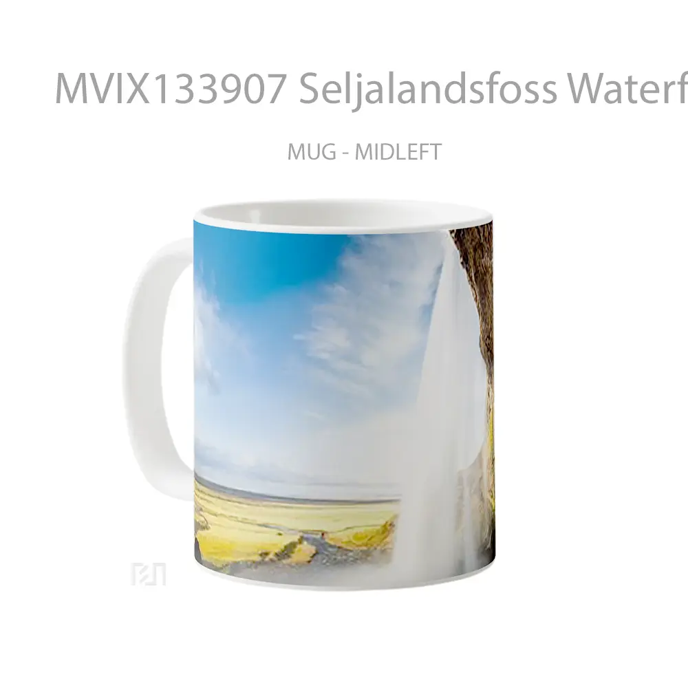 Mug Seljalandsfoss Waterfall Gelas Pemandangan Alam - All-side / Desain