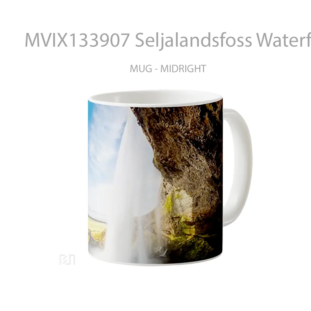 Mug Seljalandsfoss Waterfall Gelas Pemandangan Alam - All-side / Desain