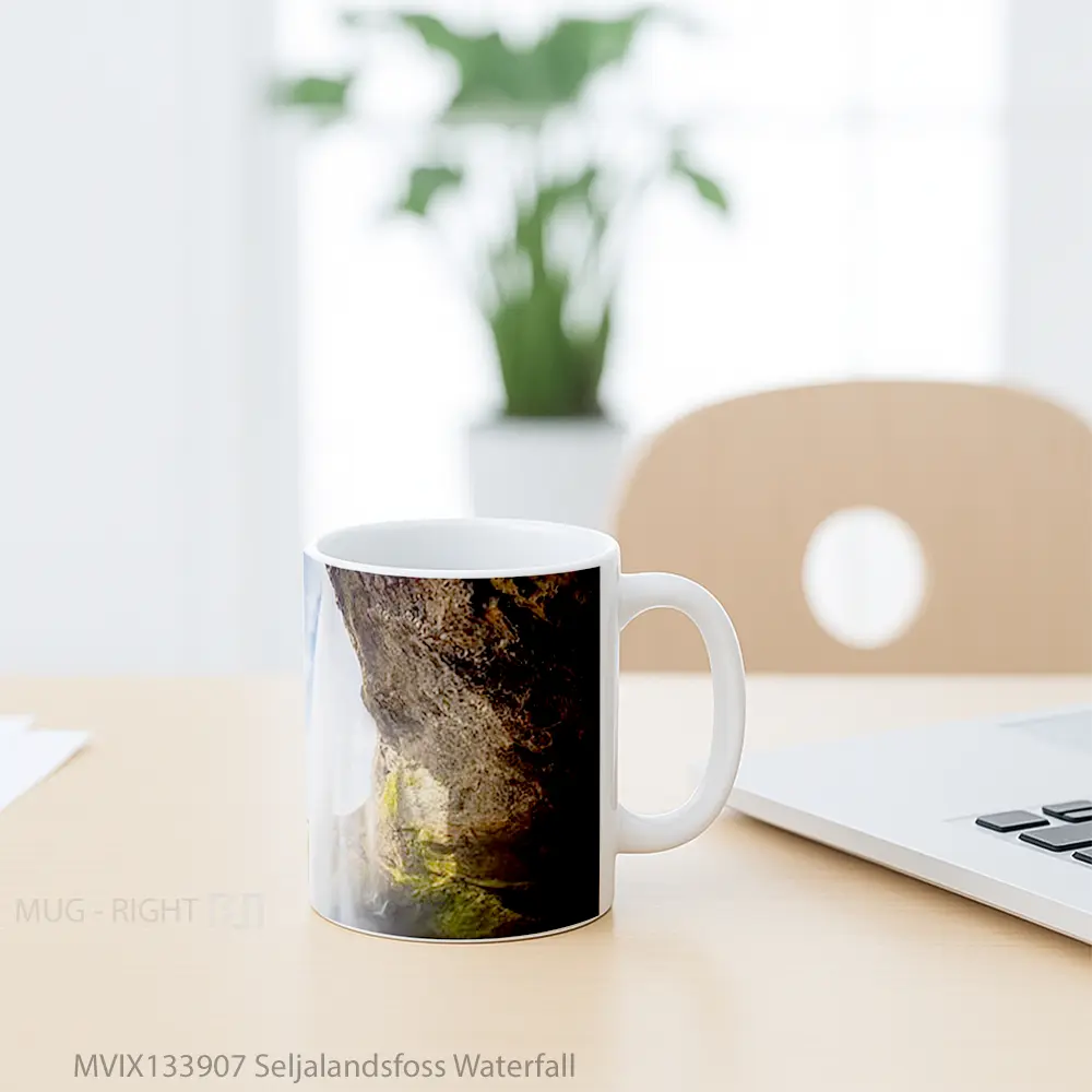 Mug Seljalandsfoss Waterfall Gelas Pemandangan Alam - All-side / Desain